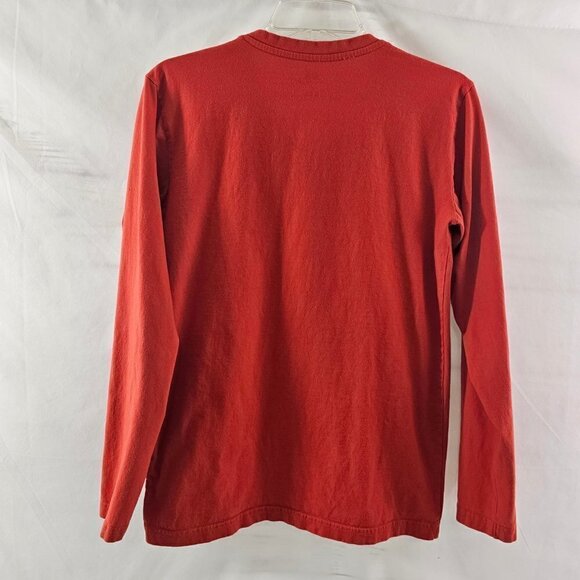 Armani Exchange A/X Women’s Size Small Red V-Neck Long Sleeve Cotton T-shirt - Picture 14 of 15